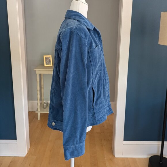 Blassport Women's Stretch Corduroy Jacket Size Large Blue - Picture 4 of 7